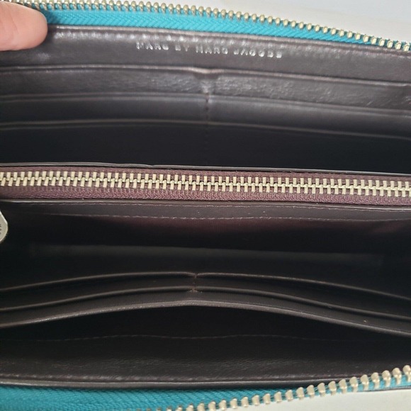 Marc By Marc Jacobs Blue Zip Around Wallet Large Continental Heavy Duty Quality - Picture 6 of 11
